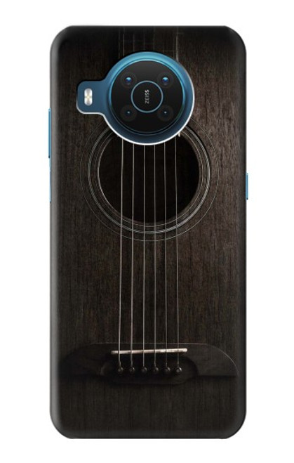 W3834 Old Woods Black Guitar Hülle Schutzhülle Taschen und Leder Flip für Nokia X20
