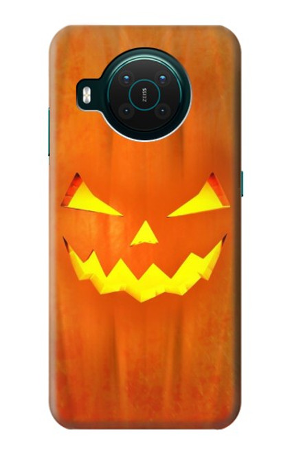 W3828 Pumpkin Halloween Hülle Schutzhülle Taschen und Leder Flip für Nokia X10