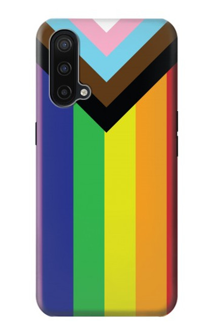 W3846 Pride Flag LGBT Hülle Schutzhülle Taschen und Leder Flip für OnePlus Nord CE 5G