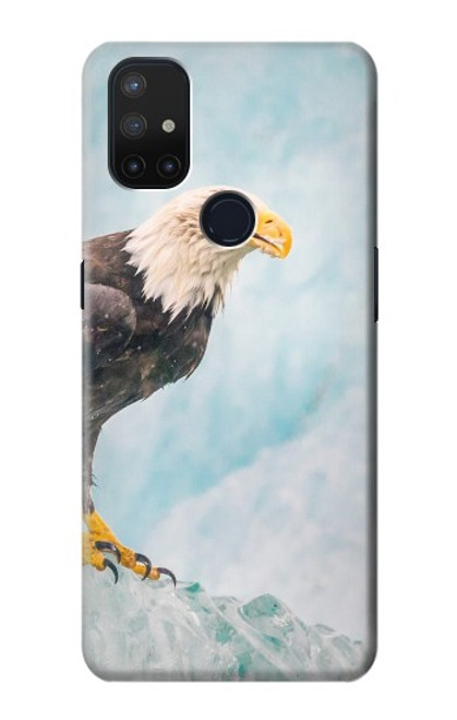 W3843 Bald Eagle On Ice Hülle Schutzhülle Taschen und Leder Flip für OnePlus Nord N10 5G