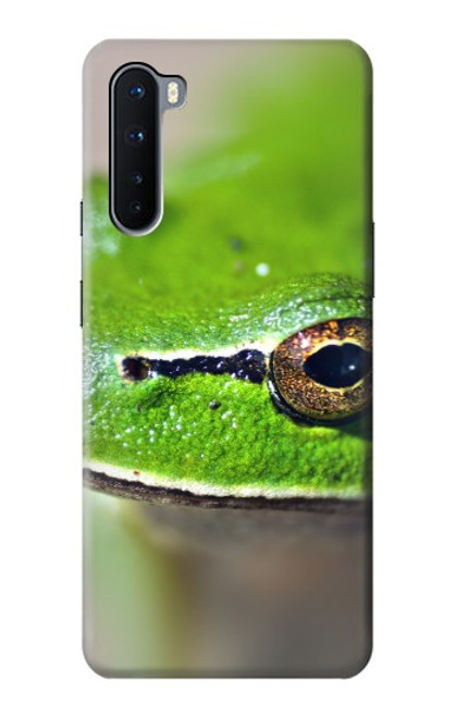 W3845 Green frog Hülle Schutzhülle Taschen und Leder Flip für OnePlus Nord