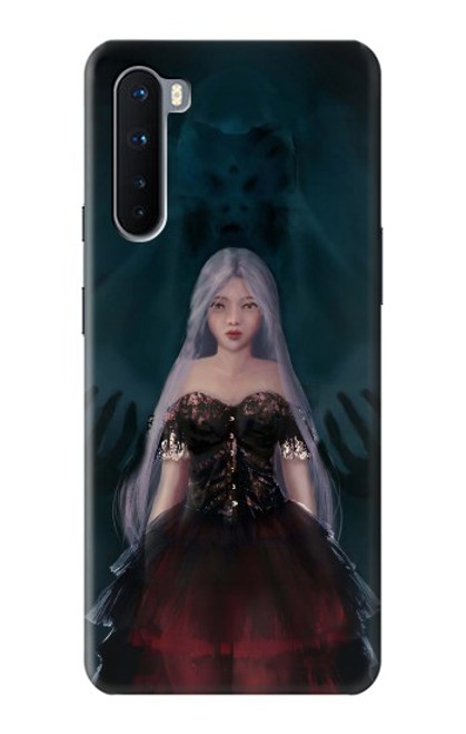 W3847 Lilith Devil Bride Gothic Girl Skull Grim Reaper Hülle Schutzhülle Taschen und Leder Flip für OnePlus Nord