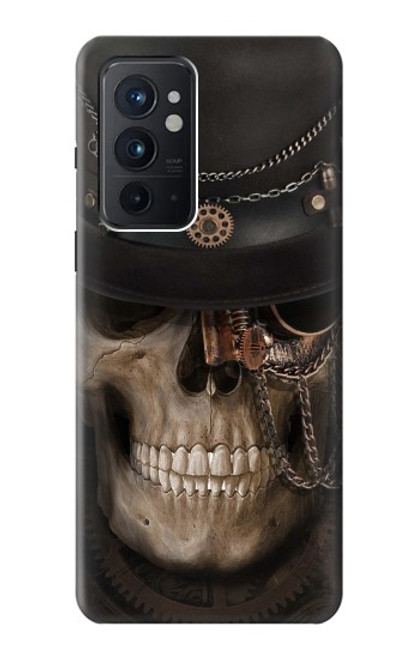W3852 Steampunk Skull Hülle Schutzhülle Taschen und Leder Flip für OnePlus 9RT 5G
