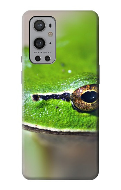 W3845 Green frog Hülle Schutzhülle Taschen und Leder Flip für OnePlus 9 Pro