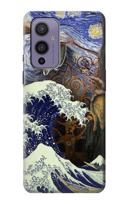 W3851 World of Art Van Gogh Hokusai Da Vinci Hülle Schutzhülle Taschen und Leder Flip für OnePlus 9