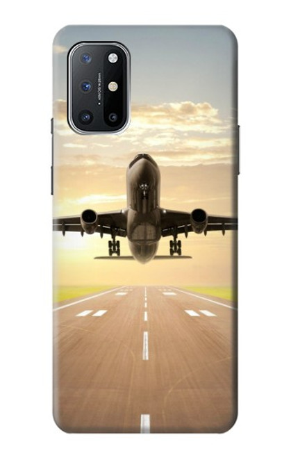 W3837 Airplane Take off Sunrise Hülle Schutzhülle Taschen und Leder Flip für OnePlus 8T