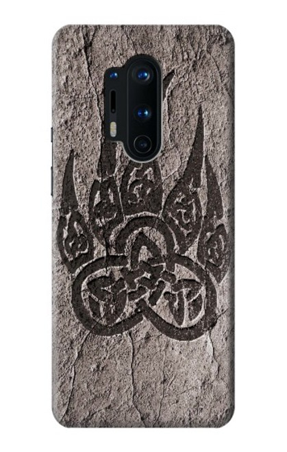 W3832 Viking Norse Bear Paw Berserkers Rock Hülle Schutzhülle Taschen und Leder Flip für OnePlus 8 Pro