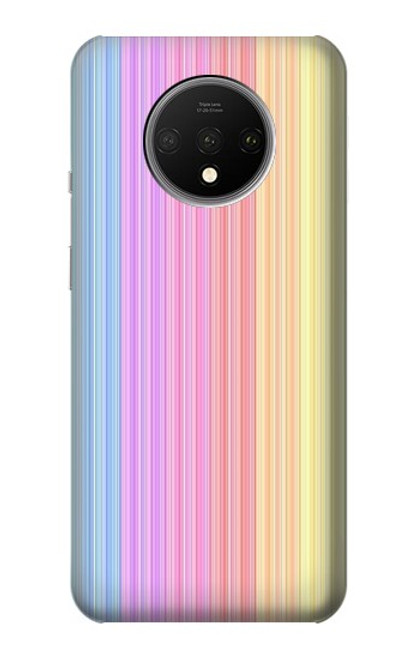 W3849 Colorful Vertical Colors Hülle Schutzhülle Taschen und Leder Flip für OnePlus 7T