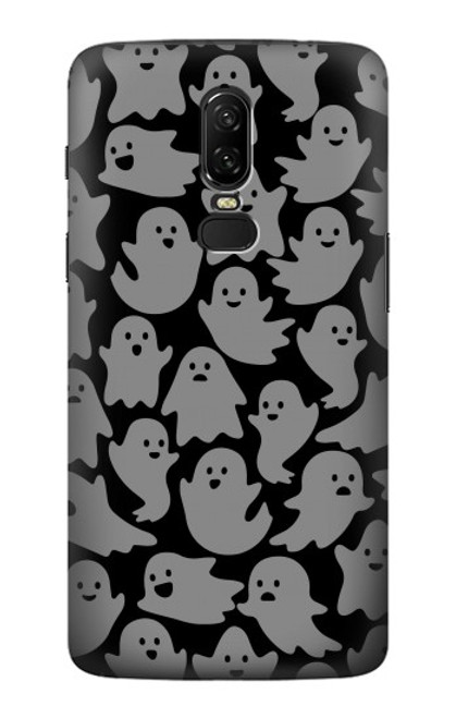 W3835 Cute Ghost Pattern Hülle Schutzhülle Taschen und Leder Flip für OnePlus 6