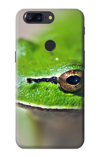 W3845 Green frog Hülle Schutzhülle Taschen und Leder Flip für OnePlus 5T