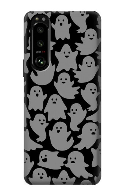 W3835 Cute Ghost Pattern Hülle Schutzhülle Taschen und Leder Flip für Sony Xperia 5 III