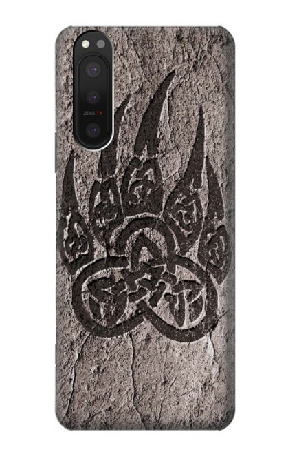 W3832 Viking Norse Bear Paw Berserkers Rock Hülle Schutzhülle Taschen und Leder Flip für Sony Xperia 5 II