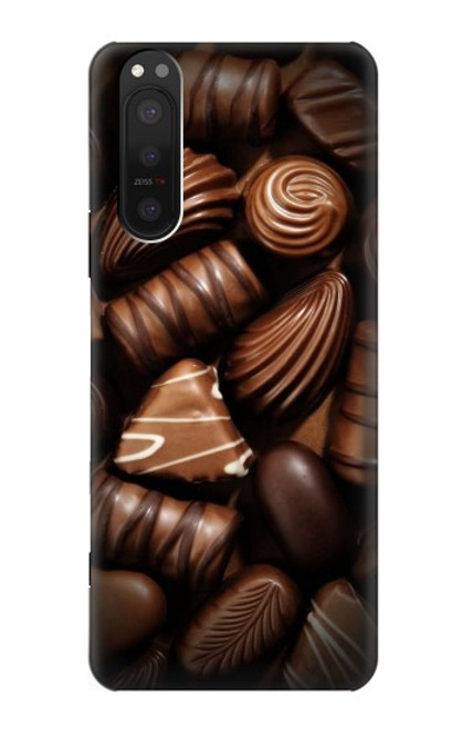 W3840 Dark Chocolate Milk Chocolate Lovers Hülle Schutzhülle Taschen und Leder Flip für Sony Xperia 5 II