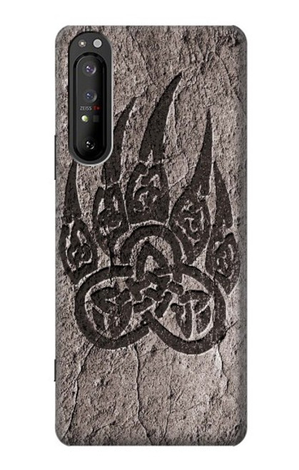 W3832 Viking Norse Bear Paw Berserkers Rock Hülle Schutzhülle Taschen und Leder Flip für Sony Xperia 1 II