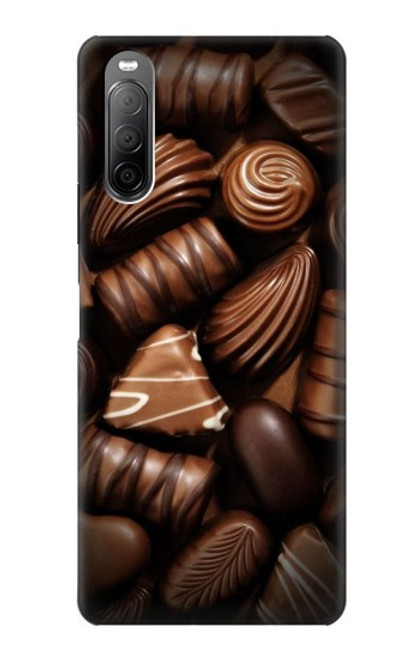 W3840 Dark Chocolate Milk Chocolate Lovers Hülle Schutzhülle Taschen und Leder Flip für Sony Xperia 10 II