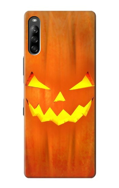 W3828 Pumpkin Halloween Hülle Schutzhülle Taschen und Leder Flip für Sony Xperia L4