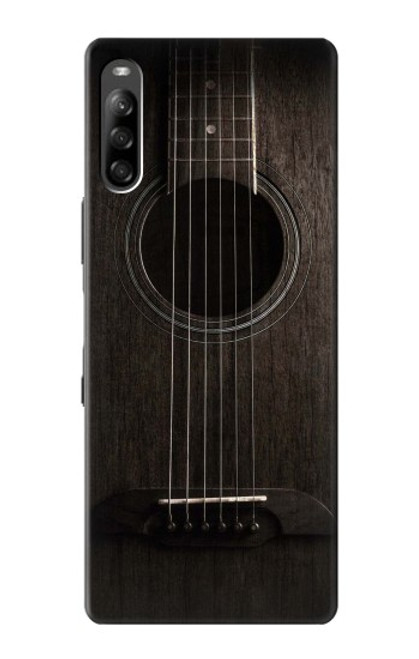 W3834 Old Woods Black Guitar Hülle Schutzhülle Taschen und Leder Flip für Sony Xperia L4