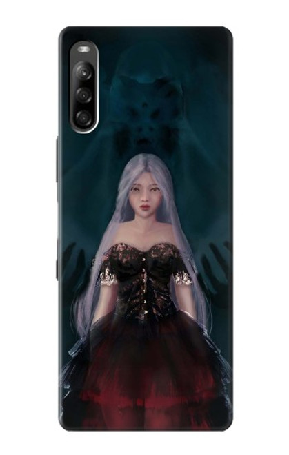 W3847 Lilith Devil Bride Gothic Girl Skull Grim Reaper Hülle Schutzhülle Taschen und Leder Flip für Sony Xperia L4