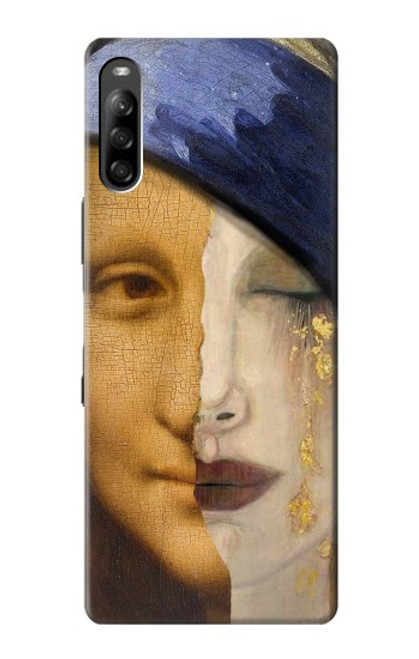 W3853 Mona Lisa Gustav Klimt Vermeer Hülle Schutzhülle Taschen und Leder Flip für Sony Xperia L4