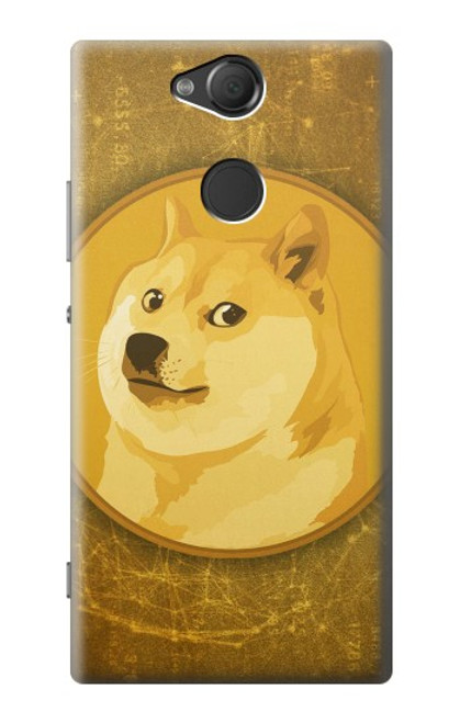 W3826 Dogecoin Shiba Hülle Schutzhülle Taschen und Leder Flip für Sony Xperia XA2