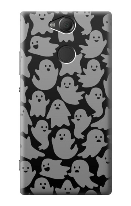 W3835 Cute Ghost Pattern Hülle Schutzhülle Taschen und Leder Flip für Sony Xperia XA2