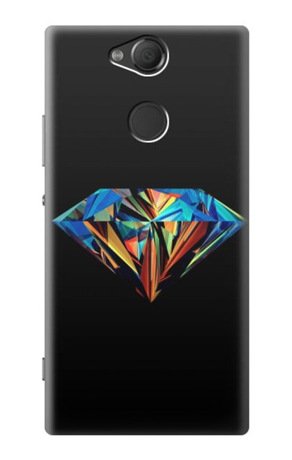 W3842 Abstract Colorful Diamond Hülle Schutzhülle Taschen und Leder Flip für Sony Xperia XA2