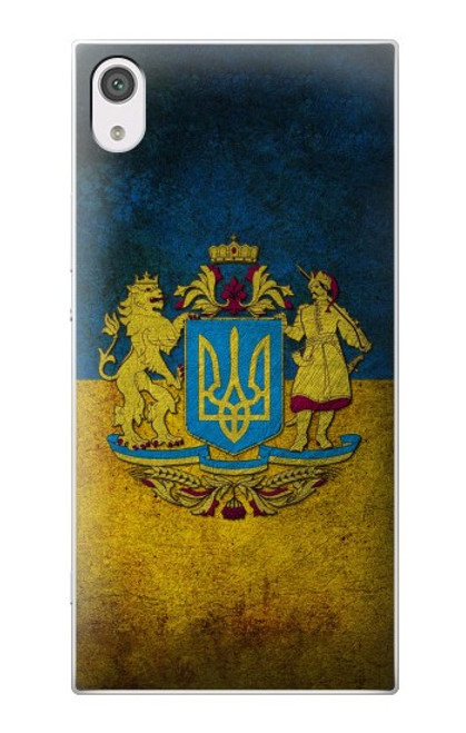 W3858 Ukraine Vintage Flag Hülle Schutzhülle Taschen und Leder Flip für Sony Xperia XA1