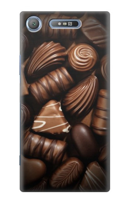 W3840 Dark Chocolate Milk Chocolate Lovers Hülle Schutzhülle Taschen und Leder Flip für Sony Xperia XZ1