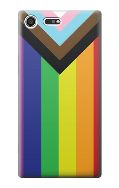 W3846 Pride Flag LGBT Hülle Schutzhülle Taschen und Leder Flip für Sony Xperia XZ Premium