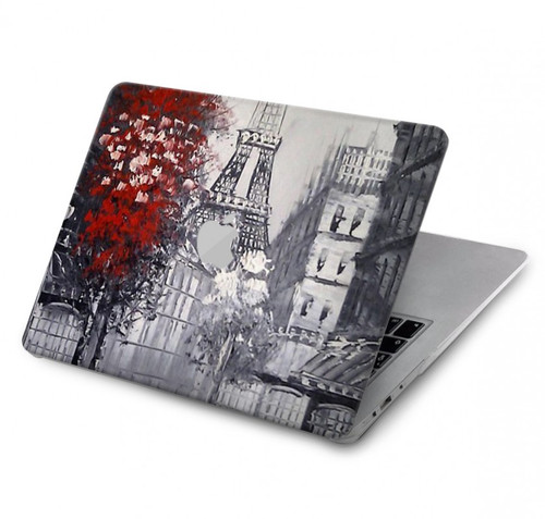 W1295 Eiffel Painting of Paris Hülle Schutzhülle Taschen für MacBook Pro 14 M1,M2,M3 (2021,2023) - A2442, A2779, A2992, A2918