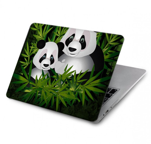 W2441 Panda Family Bamboo Forest Hülle Schutzhülle Taschen für MacBook Pro 14 M1,M2,M3 (2021,2023) - A2442, A2779, A2992, A2918