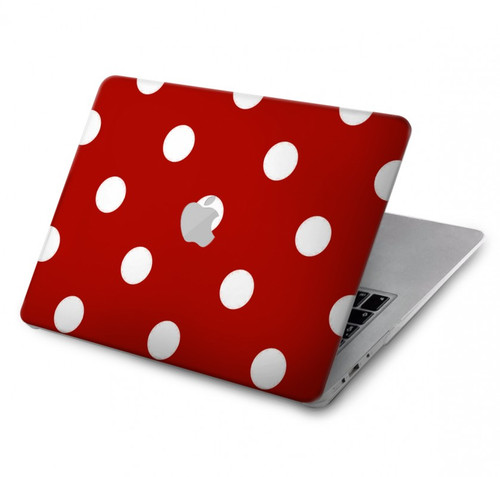 W2951 Red Polka Dots Hülle Schutzhülle Taschen für MacBook Pro 14 M1,M2,M3 (2021,2023) - A2442, A2779, A2992, A2918