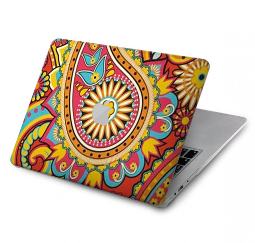 W3402 Floral Paisley Pattern Seamless Hülle Schutzhülle Taschen für MacBook Pro 14 M1,M2,M3 (2021,2023) - A2442, A2779, A2992, A2918