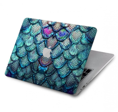 W3809 Mermaid Fish Scale Hülle Schutzhülle Taschen für MacBook Pro 14 M1,M2,M3 (2021,2023) - A2442, A2779, A2992, A2918