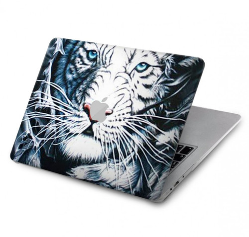 W0265 White Tiger Hülle Schutzhülle Taschen für MacBook Pro 16 M1,M2 (2021,2023) - A2485, A2780