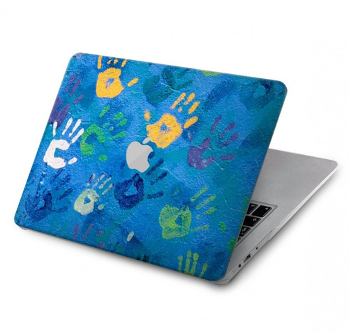 W3403 Hand Print Hülle Schutzhülle Taschen für MacBook Pro 16 M1,M2 (2021,2023) - A2485, A2780