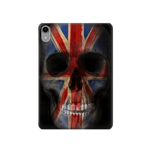 W3848 United Kingdom Flag Skull Tablet Hülle Schutzhülle Taschen für iPad mini 6, iPad mini (2021)