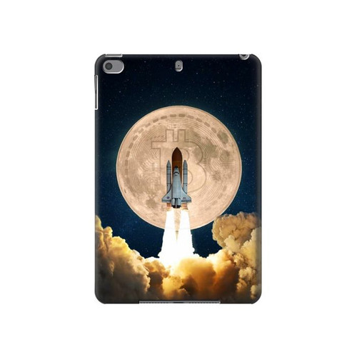 W3859 Bitcoin to the Moon Tablet Hülle Schutzhülle Taschen für iPad mini 4, iPad mini 5, iPad mini 5 (2019)