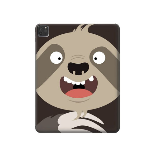 W3855 Sloth Face Cartoon Tablet Hülle Schutzhülle Taschen für iPad Pro 11 (2021,2020,2018, 3rd, 2nd, 1st)