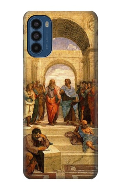 W1086 Raphael's School of Athens Hülle Schutzhülle Taschen und Leder Flip für Motorola Moto G41