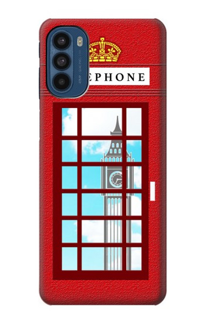 W2059 England British Telephone Box Minimalist Hülle Schutzhülle Taschen und Leder Flip für Motorola Moto G41