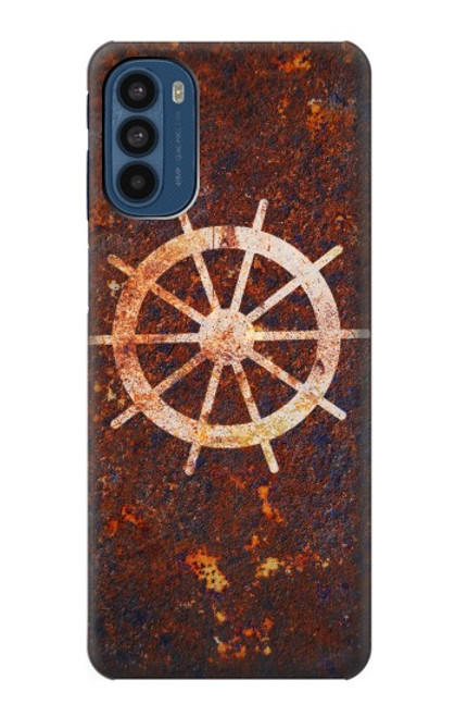 W2766 Ship Wheel Rusty Texture Hülle Schutzhülle Taschen und Leder Flip für Motorola Moto G41