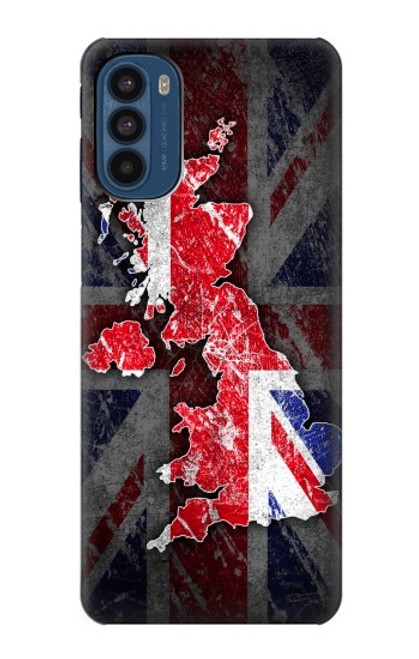 W2936 UK British Flag Map Hülle Schutzhülle Taschen und Leder Flip für Motorola Moto G41