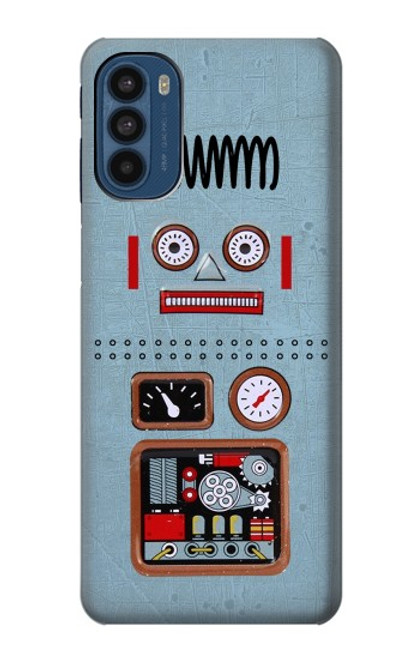 W3040 Retro Robot Toy Hülle Schutzhülle Taschen und Leder Flip für Motorola Moto G41