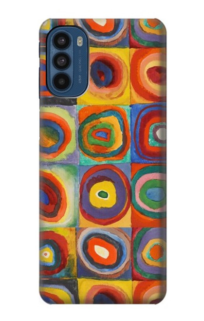 W3409 Squares Concentric Circles Hülle Schutzhülle Taschen und Leder Flip für Motorola Moto G41