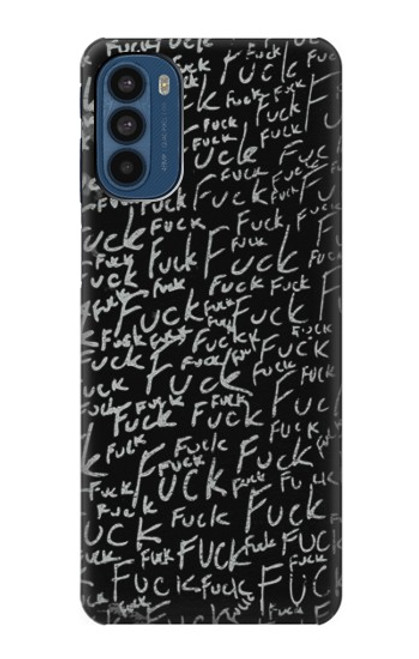 W3478 Funny Words Blackboard Hülle Schutzhülle Taschen und Leder Flip für Motorola Moto G41