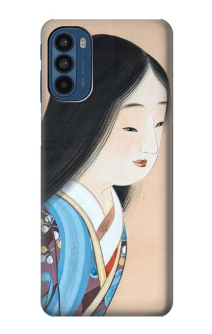 W3483 Japan Beauty Kimono Hülle Schutzhülle Taschen und Leder Flip für Motorola Moto G41