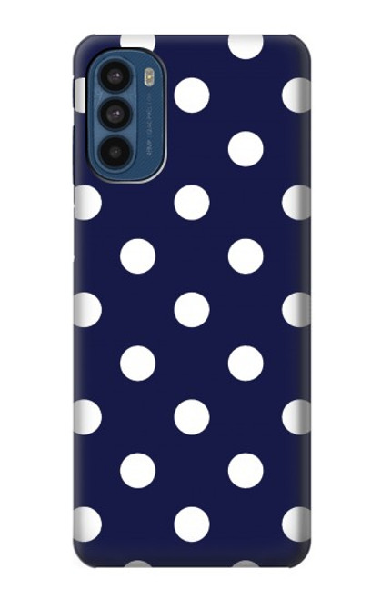 W3533 Blue Polka Dot Hülle Schutzhülle Taschen und Leder Flip für Motorola Moto G41