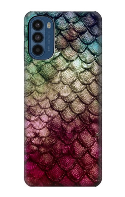 W3539 Mermaid Fish Scale Hülle Schutzhülle Taschen und Leder Flip für Motorola Moto G41