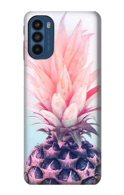 W3711 Pink Pineapple Hülle Schutzhülle Taschen und Leder Flip für Motorola Moto G41